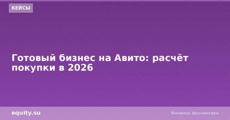 Готовый бизнес на Авито: расчёт покупки в 2026