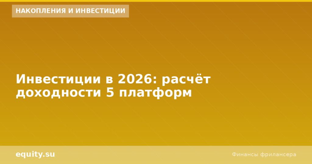 Инвестиции в 2026: расчёт доходности 5 платформ