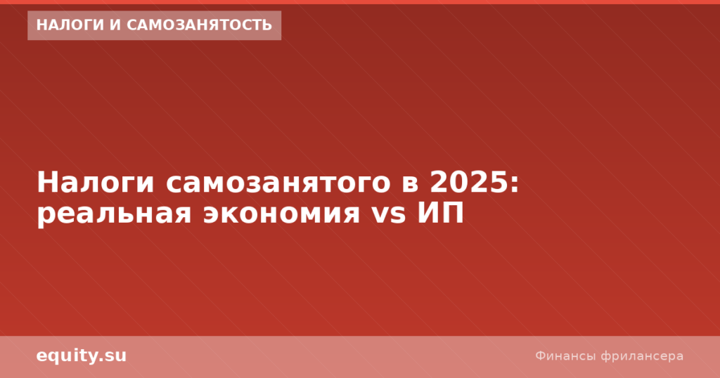 Налоги самозанятого в 2026: реальная экономия vs ИП