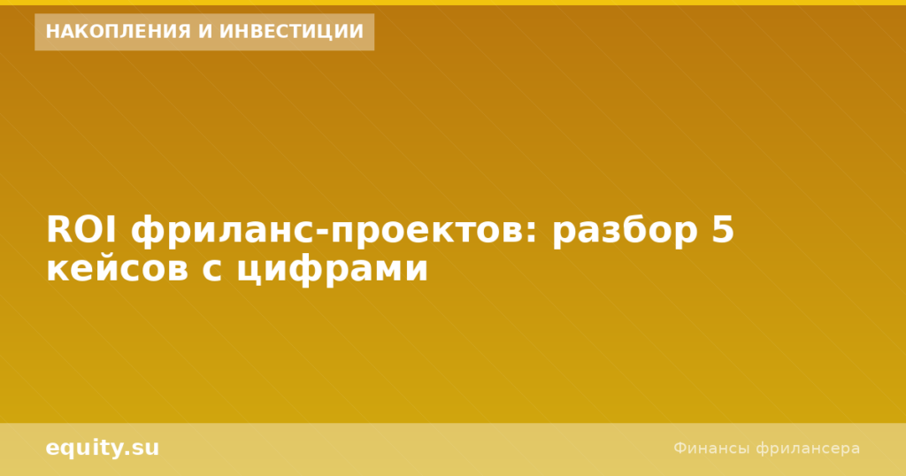ROI фриланс-проектов: разбор 5 кейсов с цифрами