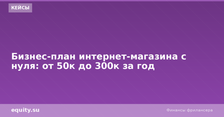 Бизнес-план интернет-магазина: от 50к до 300к